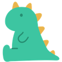 Soft plush green dinosaur
